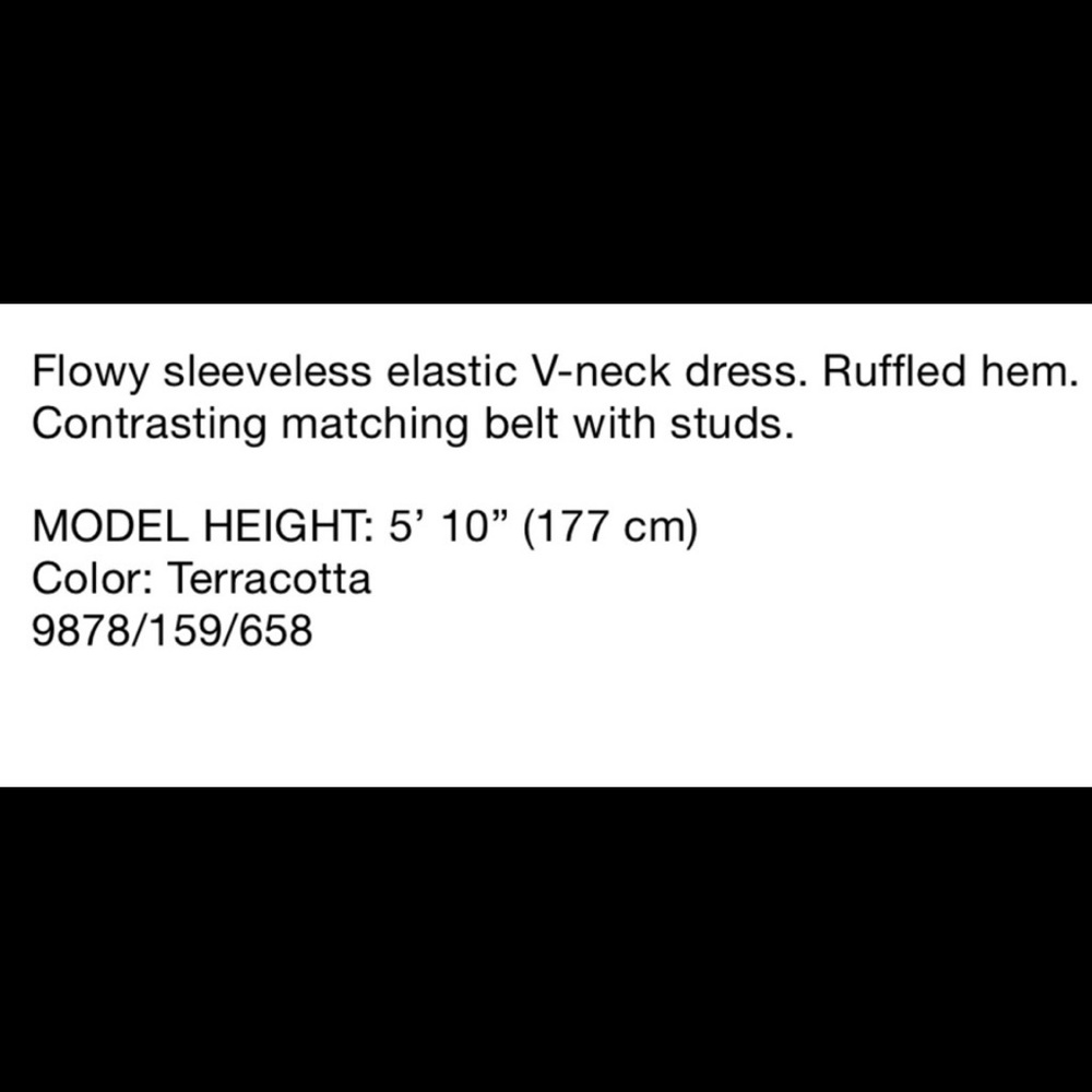 ZARA RUFFLE MIDI DRESS W BELT m - Picture 9 of 9